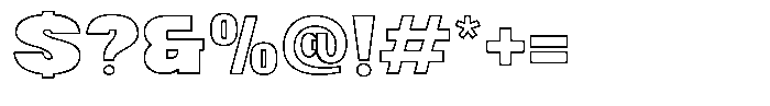 Uneko Bold Outline Font OTHER CHARS