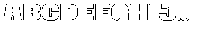 Uneko Bold Outline Font UPPERCASE