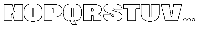 Uneko Bold Outline Font UPPERCASE