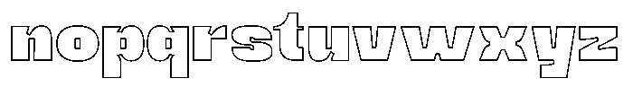 Uneko Bold Outline Font LOWERCASE