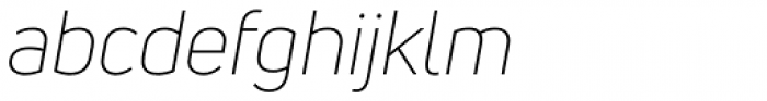 Uni Neue Light Italic Font LOWERCASE