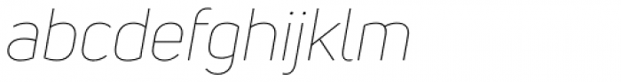 Uni Neue Thin Italic Font LOWERCASE