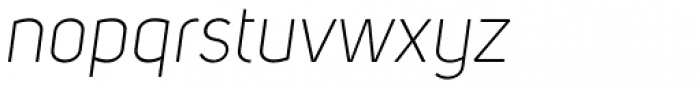 Uni Sans Light Italic Font LOWERCASE