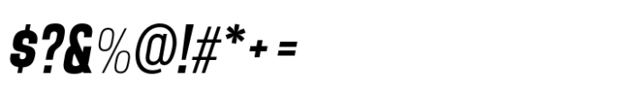 Unicaster Bold Slanted Font OTHER CHARS