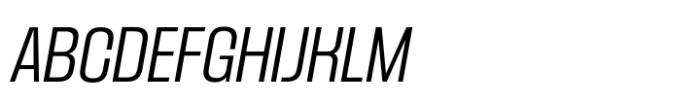 Unicaster Regular Slanted Font UPPERCASE