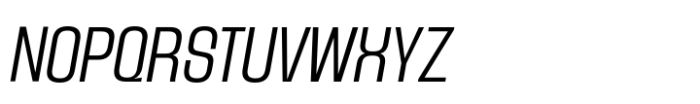 Unicaster Regular Slanted Font UPPERCASE