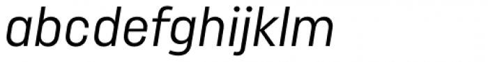 Uniform Italic Cond Regular Italic Font LOWERCASE
