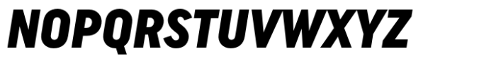 Uniform Pro Condensed Black Italic Font UPPERCASE