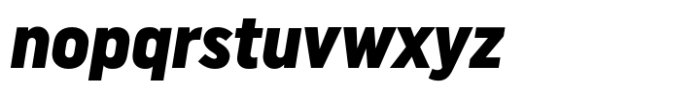 Uniform Pro Condensed Black Italic Font LOWERCASE