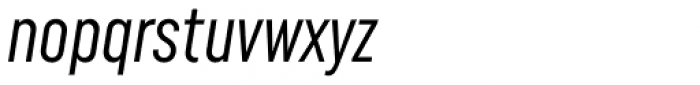 Uniform Pro Extra Condensed Regular Italic Font LOWERCASE
