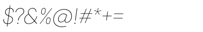 Unigeo 32 Extralight Italic Font OTHER CHARS