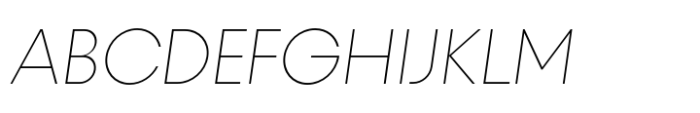 Unigeo 32 Extralight Italic Font UPPERCASE