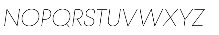 Unigeo 32 Extralight Italic Font UPPERCASE