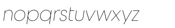 Unigeo 32 Extralight Italic Font LOWERCASE