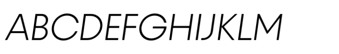 Unigeo 32 Light Italic Font UPPERCASE