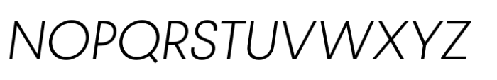 Unigeo 32 Light Italic Font UPPERCASE