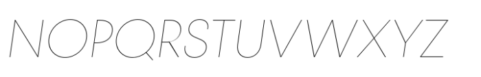 Unigeo 32 Thin Italic Font UPPERCASE