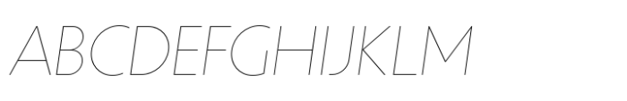 Unigeo 64 Thin Italic Font UPPERCASE