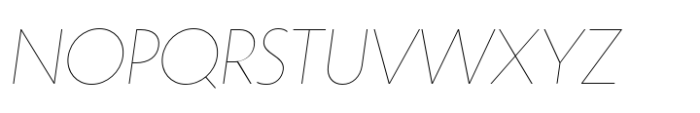 Unigeo 64 Thin Italic Font UPPERCASE