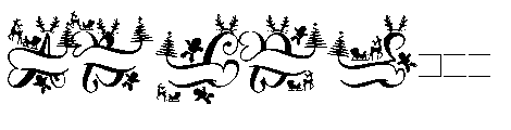 Unique Christmas Monogram Regular Font UPPERCASE