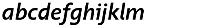 Unita Medium Italic Font LOWERCASE