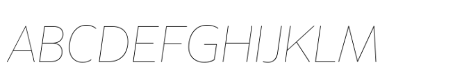 Unitext Variable Pro Italic Font UPPERCASE
