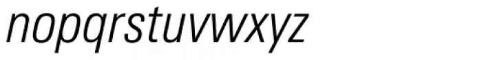 Univers Cyrillic 47 Condensed Light Oblique Font LOWERCASE