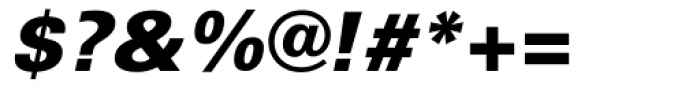 Univers Cyrillic 76 Black Oblique Font OTHER CHARS