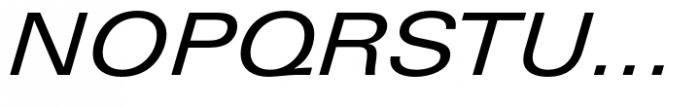 Univers Next 441 Extended Regular Italic Font UPPERCASE