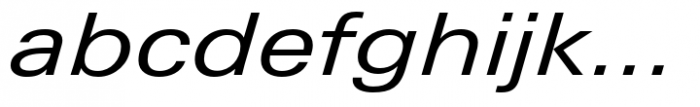 Univers Next 441 Extended Regular Italic Font LOWERCASE