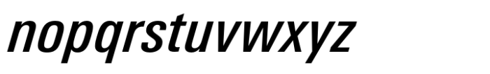Univers Next 521 Condensed Medium Italic Font LOWERCASE