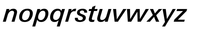 Univers Next Paneuropean 531 Medium Italic Font LOWERCASE