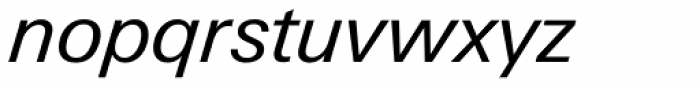 Univers Next Paneuropean W1G 431 Italic Font LOWERCASE