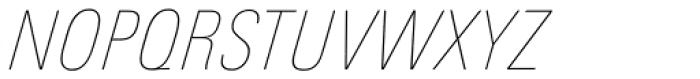 Univers Next Pro 121 Condensed UltraLight Italic Font UPPERCASE