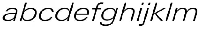 Univers Next Pro 341 Extended Light Italic Font LOWERCASE