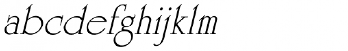 University Roman Italic Font LOWERCASE