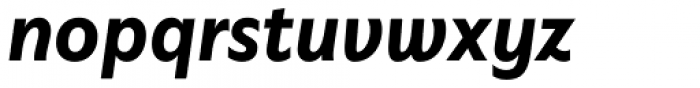 Univerza Sans Bold Italic Font LOWERCASE
