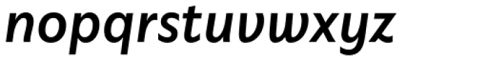 Univerza Sans Medium Italic Font LOWERCASE