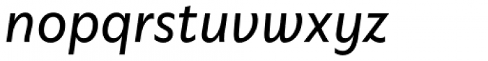 Univerza Sans Regular Italic Font LOWERCASE