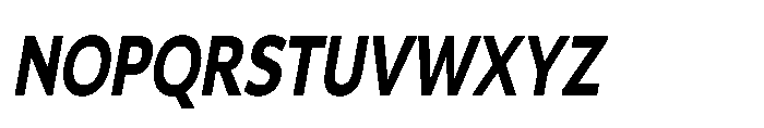 Univra Black Condensed Slanted Font UPPERCASE