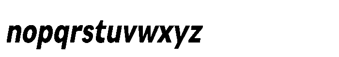 Univra Black Condensed Slanted Font LOWERCASE