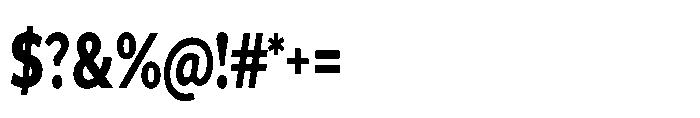 Univra Black Condensed Font OTHER CHARS