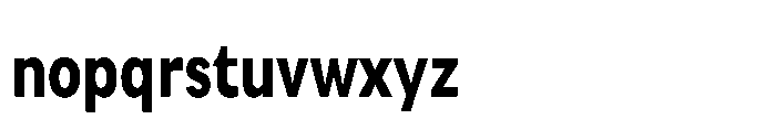 Univra Black Condensed Font LOWERCASE