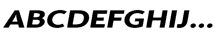 Univra Black Expanded Slanted Font UPPERCASE
