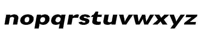 Univra Black Expanded Slanted Font LOWERCASE