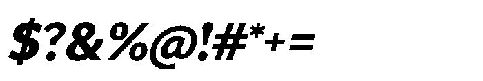 Univra Black Slanted Font OTHER CHARS