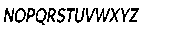 Univra Bold Condensed Slanted Font UPPERCASE