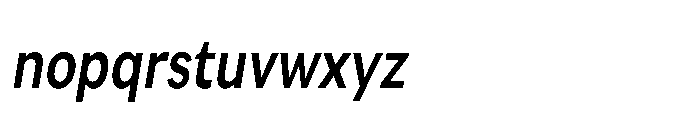 Univra Bold Condensed Slanted Font LOWERCASE