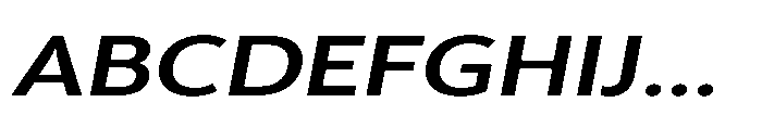 Univra Bold Expanded Slanted Font UPPERCASE