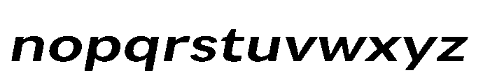 Univra Bold Expanded Slanted Font LOWERCASE